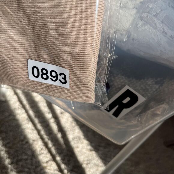 Manière De Voir Skirt Womens US 2 Beige One Shoulder Asymmetric Ribbed Bodycon - Picture 6 of 6